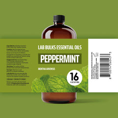 Lab Bulks Peppermint Oil 2 pack packaging shown for bulk use