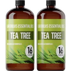 Lab Bulks Tea Tree Oil bottle 16oz two-pack for DIY skincare and cleaning
