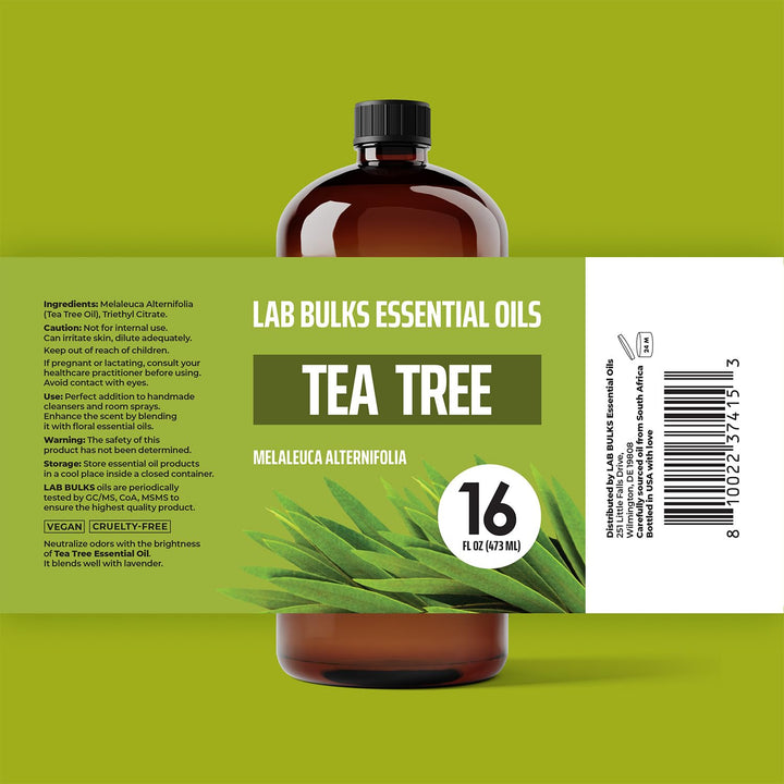 Lab Bulks Tea Tree Oil diffuser blend to freshen rooms.