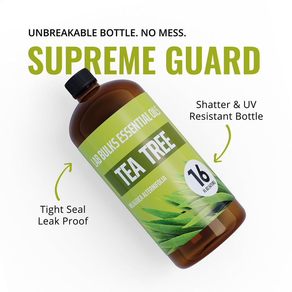 Lab Bulks Tea Tree Oil steam distilled for purity.