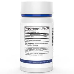 Lab Tested Supplements Spermidine 3HCL capsules close-up showing consistent capsules
