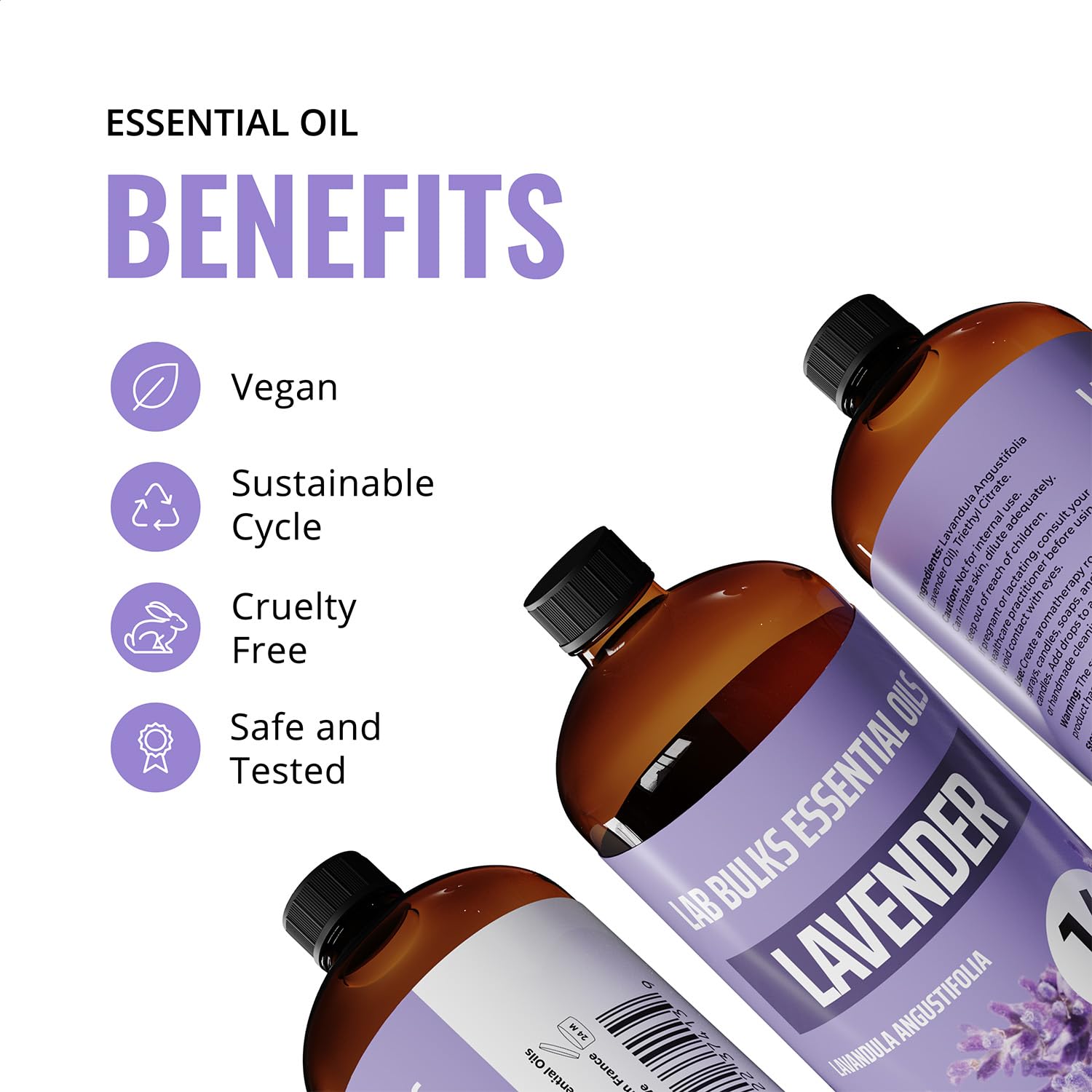 Labbulks Lavender Oil steam-distillation detail, illustrating pure extraction method.