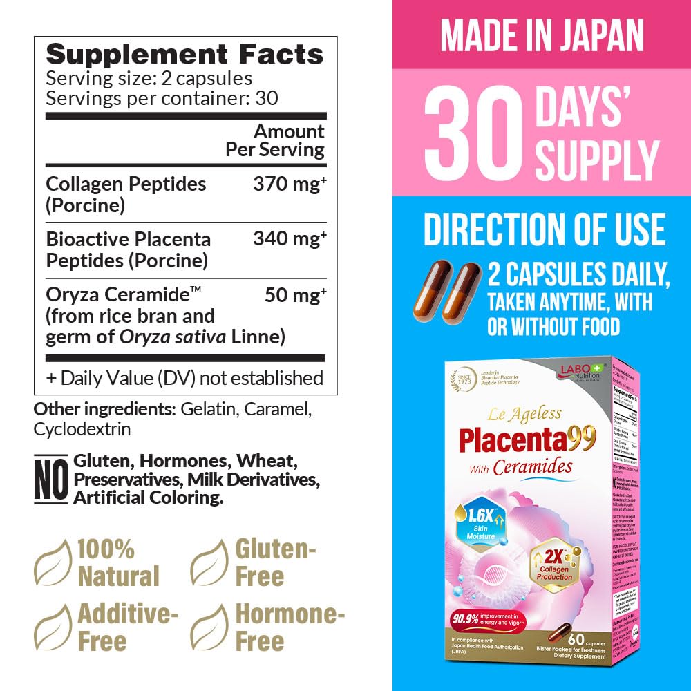Close-up view of placenta extract nano content for potential skin renewal.