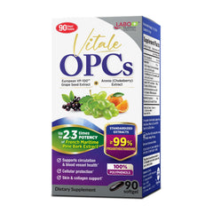 LABO Nutrition Vitale OPCs bottle front showing premium grape seed extract for antioxidant support.