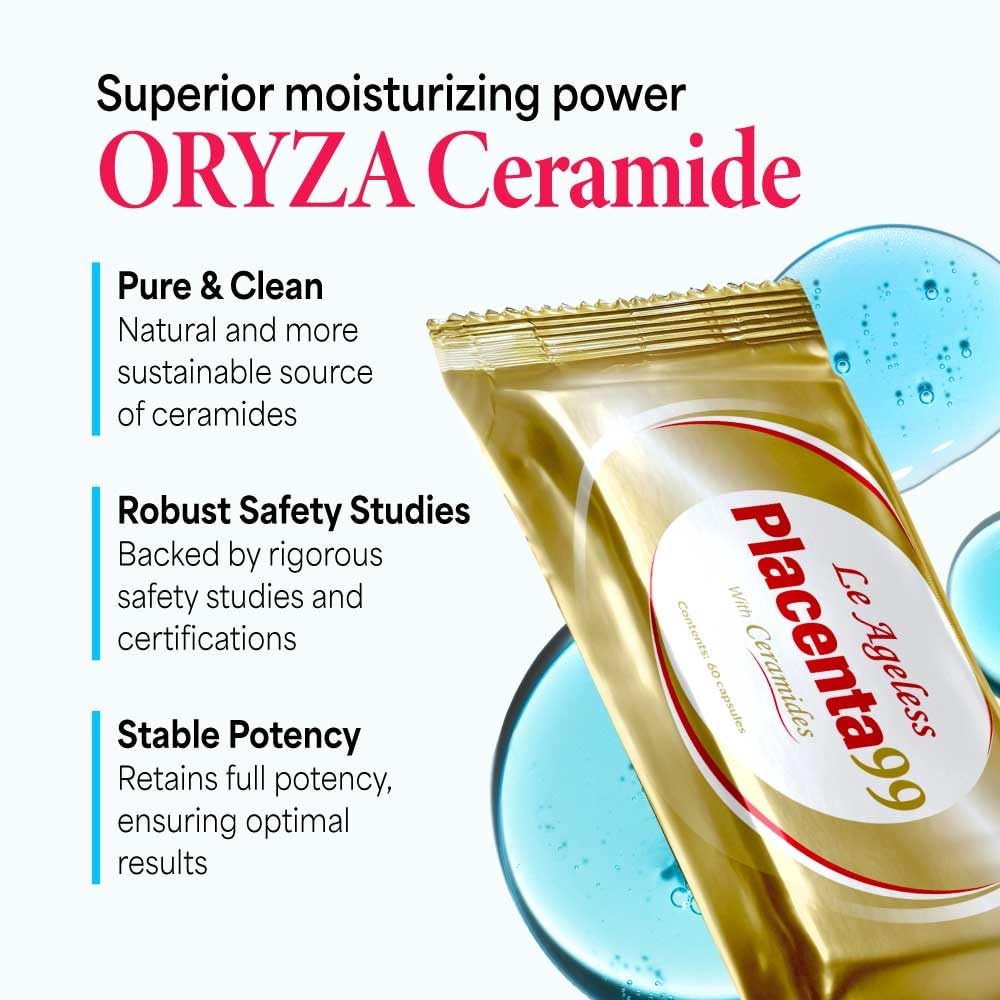 Bottle with soft glow on a clean surface, suggesting anti-aging and glow potential.