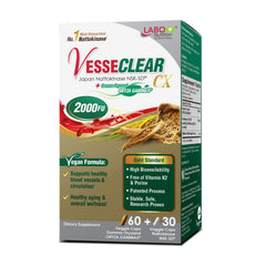 LABO Nutrition VesseCLEAR CX bottle for convenient daily use and circulation support