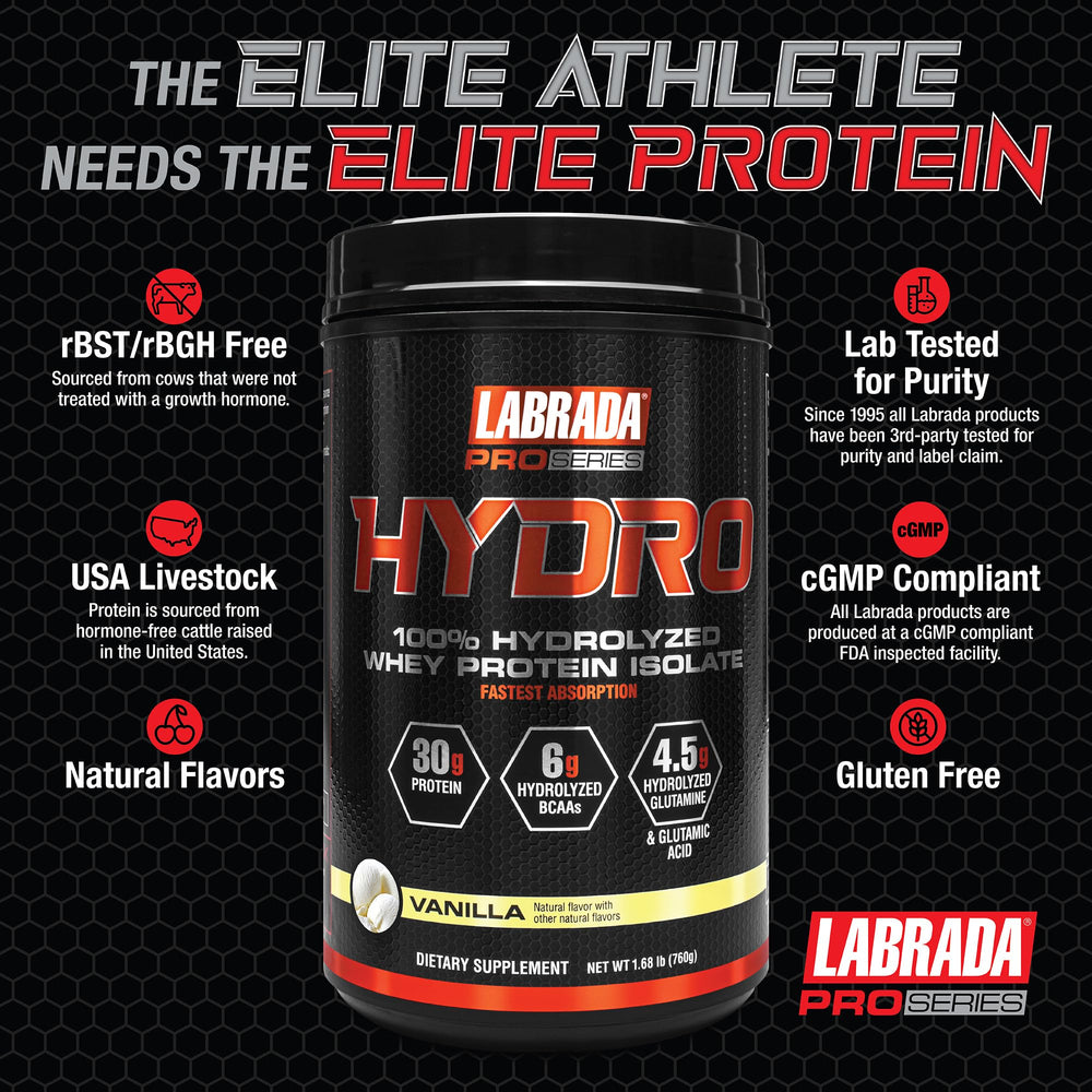 Vanilla Labrada Hydro shake in a bottle after training