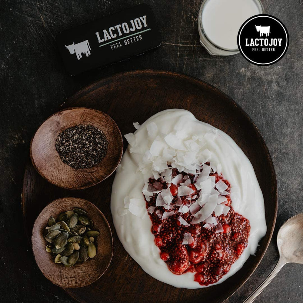 LactoJoy refill-ready package for kitchen or bag storage.