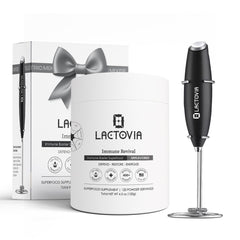 Lactovia bovine colostrum powder bottle showcasing premium quality for daily gut support