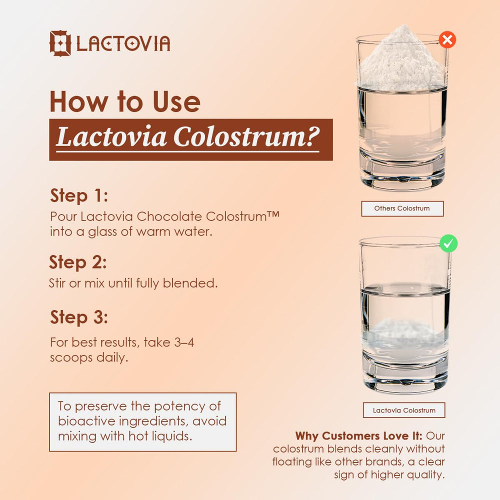 LACTOVIA colostrum powder for gut health and digestive comfort in daily routines