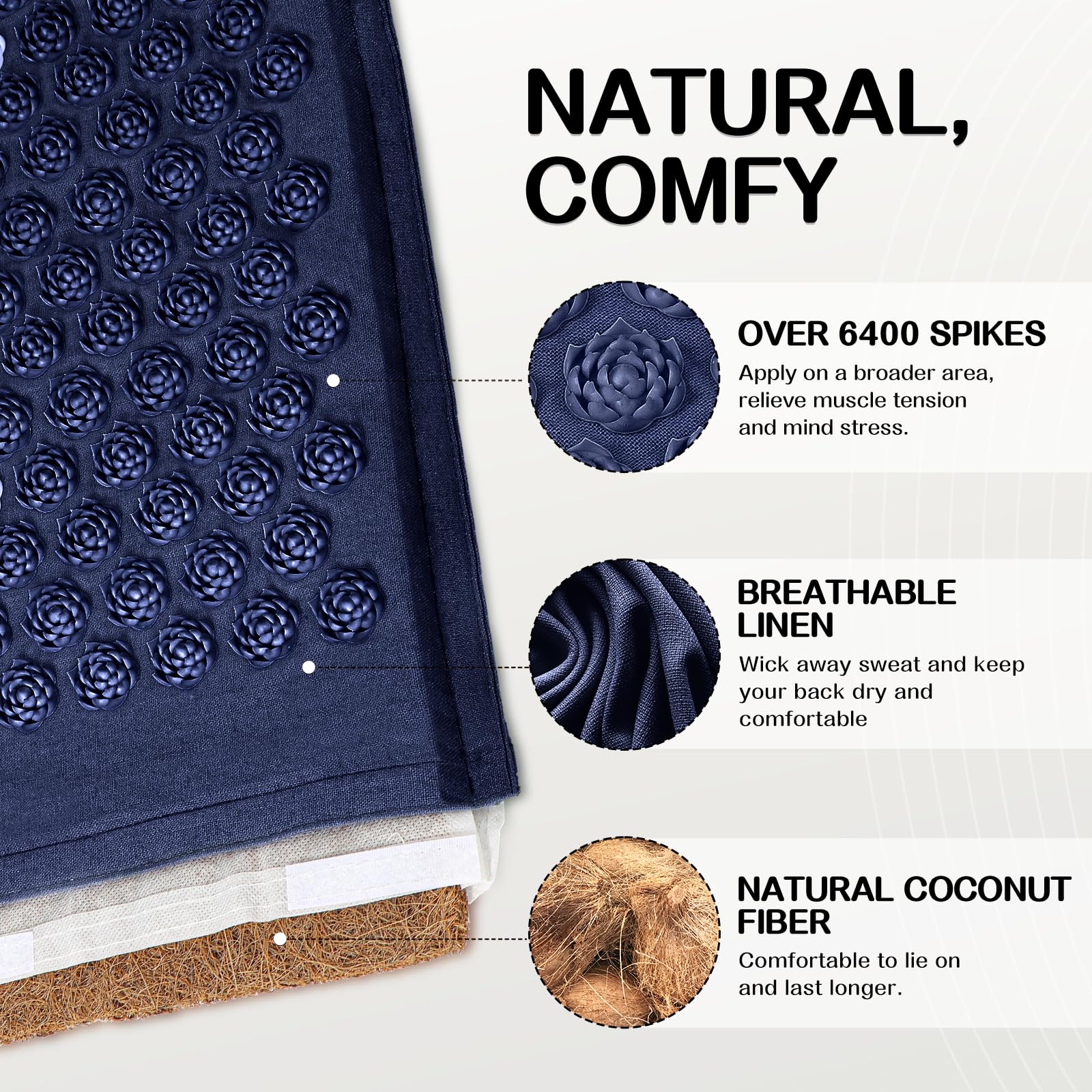 LadyRosian linen cover closeup emphasizes breathable fabric and dry feel.