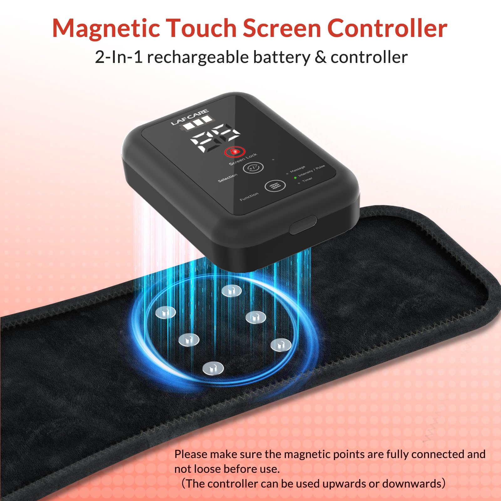 LAFCARE red light belt controller display for easy setting control.