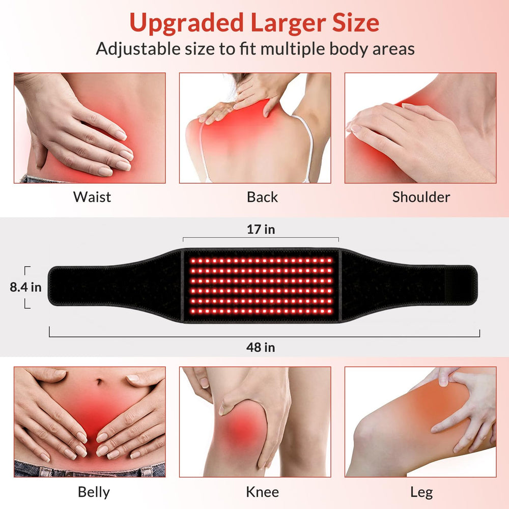 LAFCARE red light belt magnetic connection enables cordless convenience.