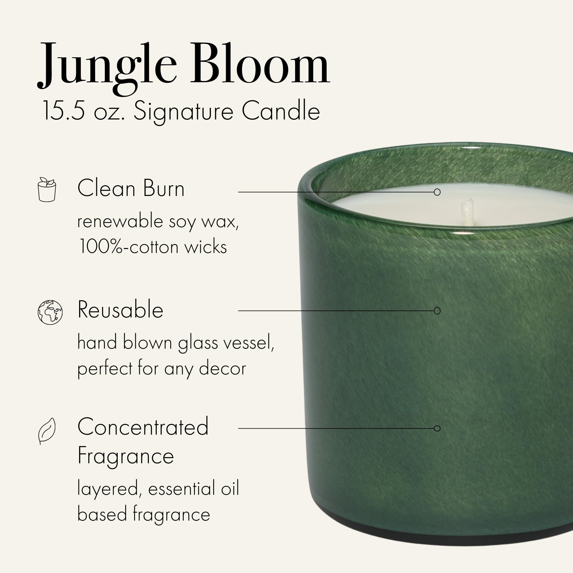 LAFCO Jungle Bloom wax closeup shows creamy texture and fragrance.