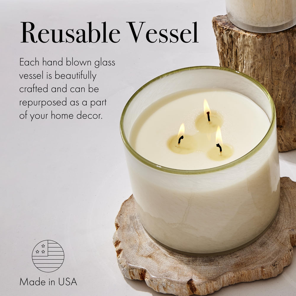 LAFCO New York 3-Wick Feu de Bois lighting a living room ambiance.