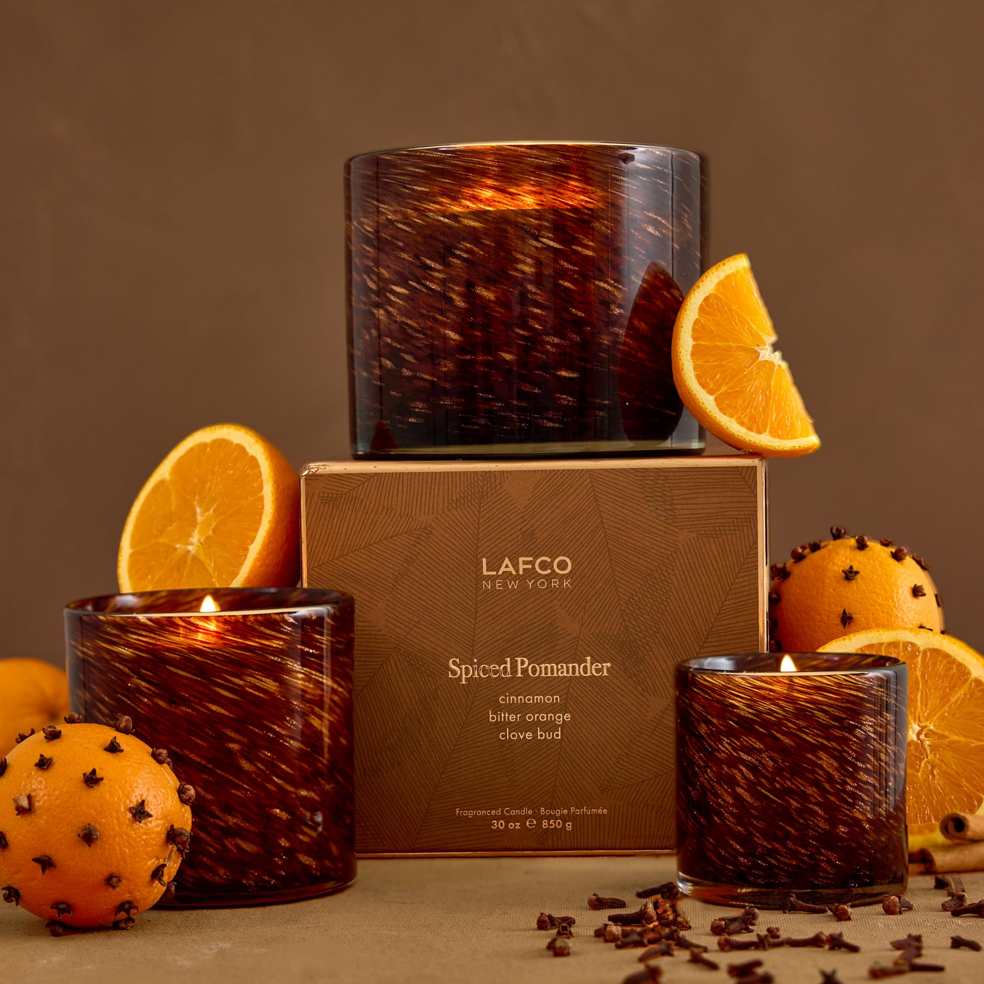 LAFCO New York holiday candle gift-ready packaging ready for gifting.