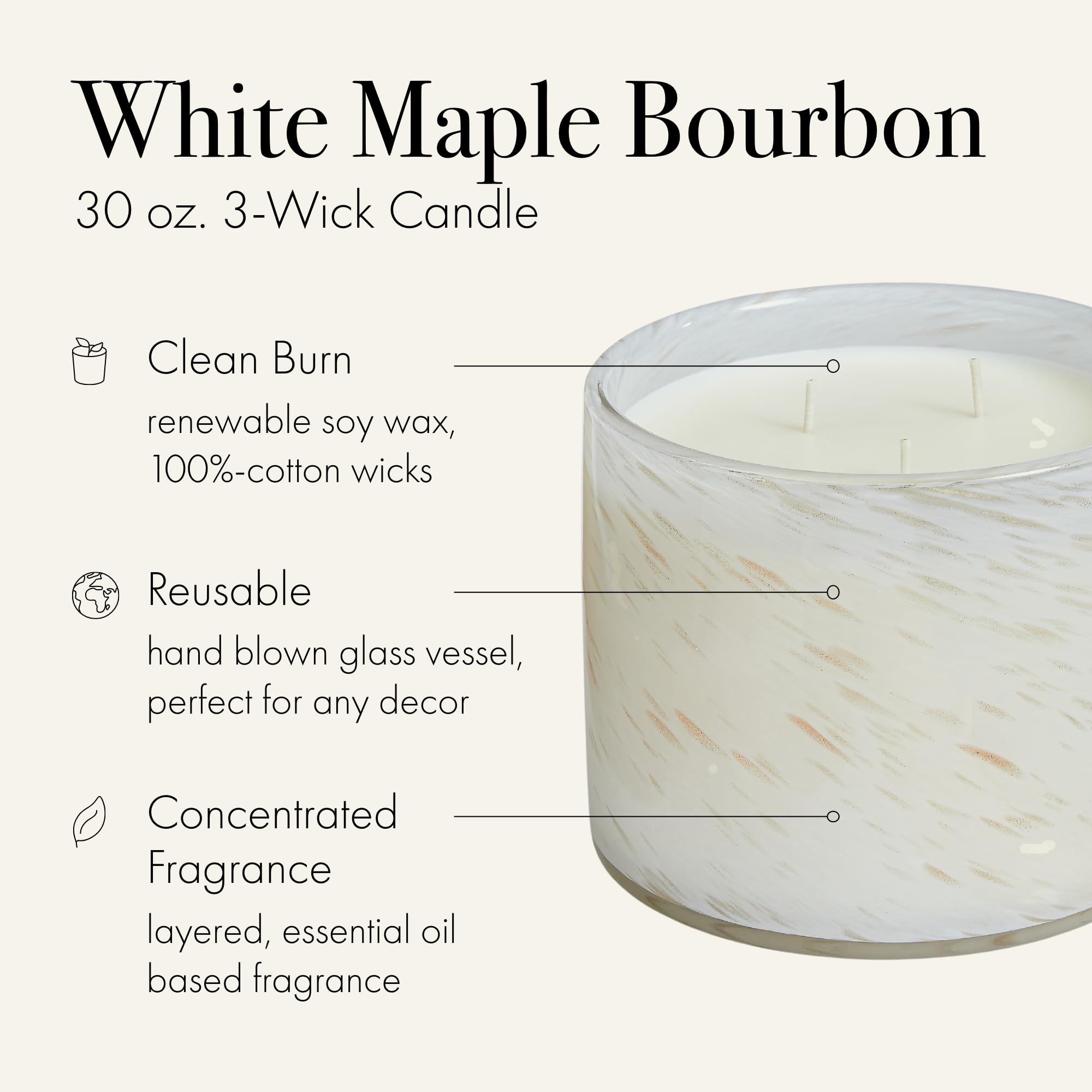 LAFCO New York hand-blown glass vessel enhances ambiance after burning.