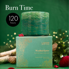LAFCO New York Woodland Spruce candle is gift-ready for holiday gifting.