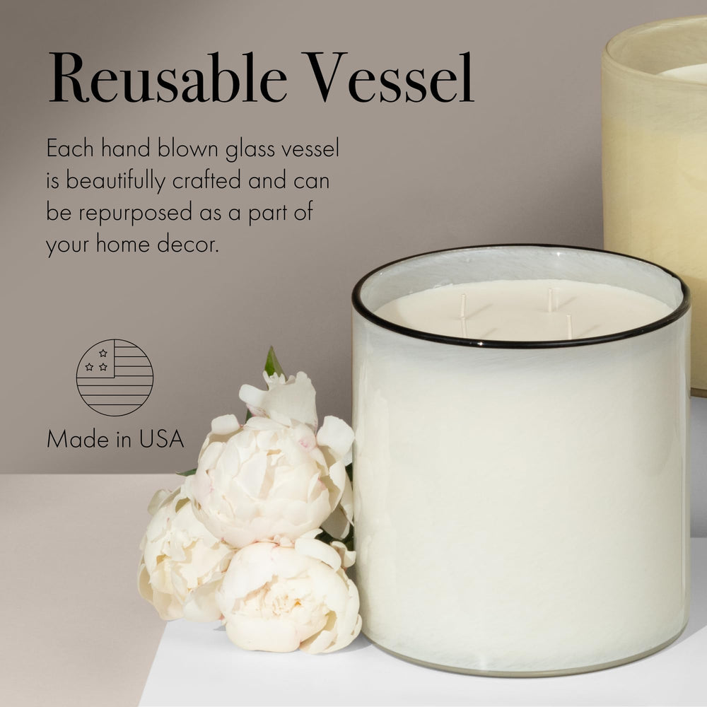 LAFCO Luxe Champagne glass vessel is reusable for decor after burn