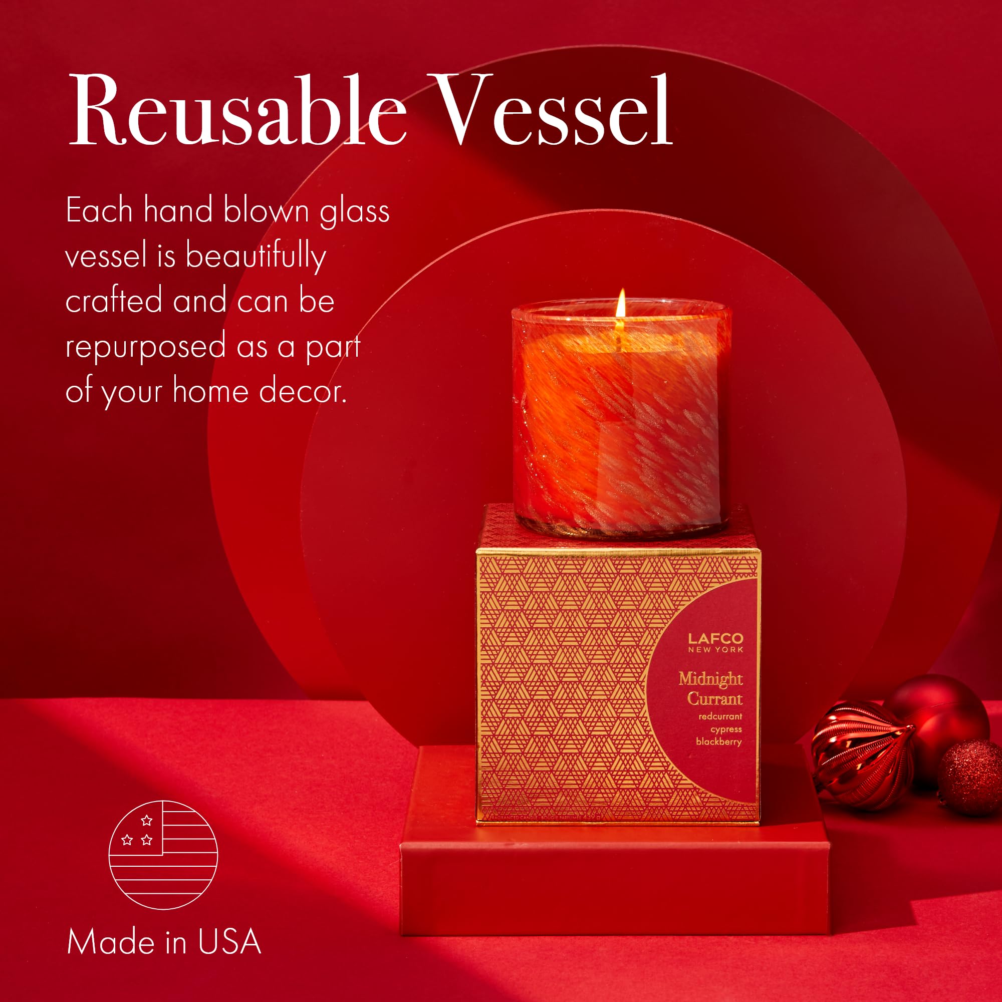 Living room scene with Midnight Currant enhances celebrations with balanced aroma.