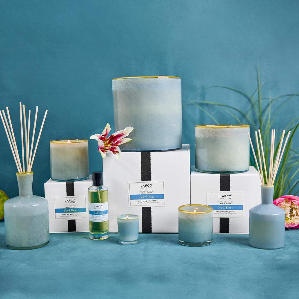 Gift-ready packaging for LAFCO New York Sea & Dune candle