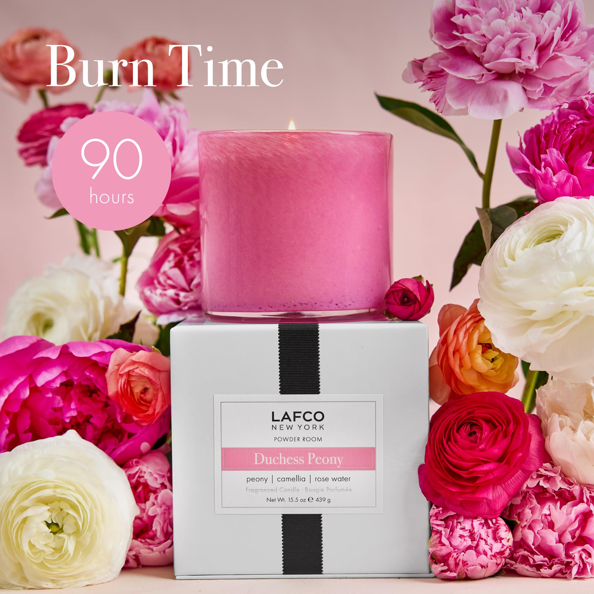 LAFCO Duchess Peony fragrance swatch suggesting long-lasting aroma.