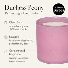 LAFCO New York Duchess Peony glass vessel showcasing reusable decor option.