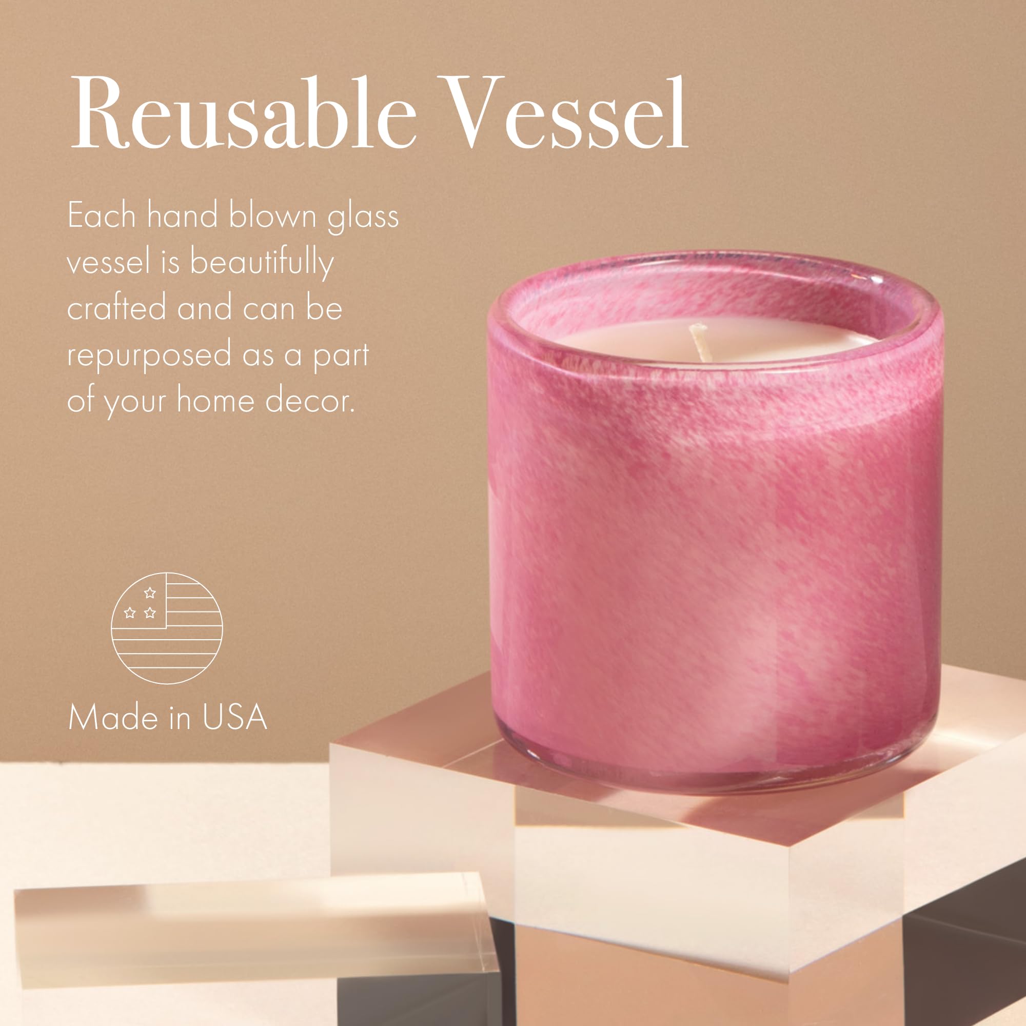 LAFCO Duchess Peony candle in a room setting for mood enhancement.