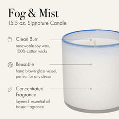 LAFCO New York Fog & Mist hand-blown glass vessel showcases artisanal craftsmanship