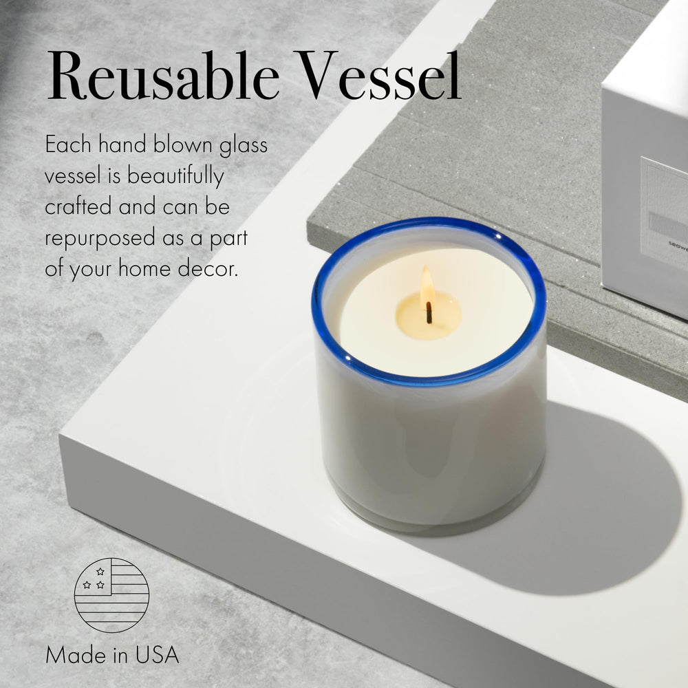 LAFCO New York Fog & Mist packaging highlights a reusable vessel design