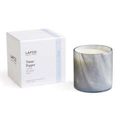 LAFCO New York Signature Candle Timur Pepper close-up glass vessel for ambient scent.
