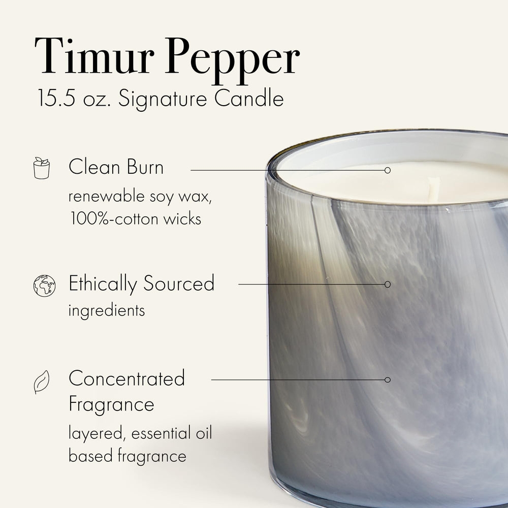 LAFCO Timur Pepper hand-blown vessel detail for heirloom decor.