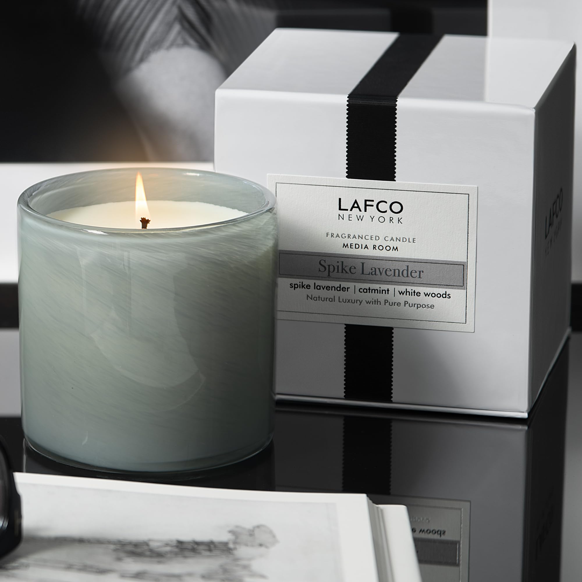 Home decor scene with Spike Lavender fragrance elevating the room mood.