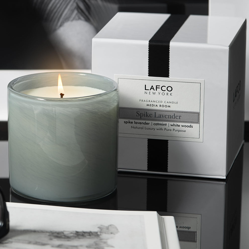 Home decor scene with Spike Lavender fragrance elevating the room mood.
