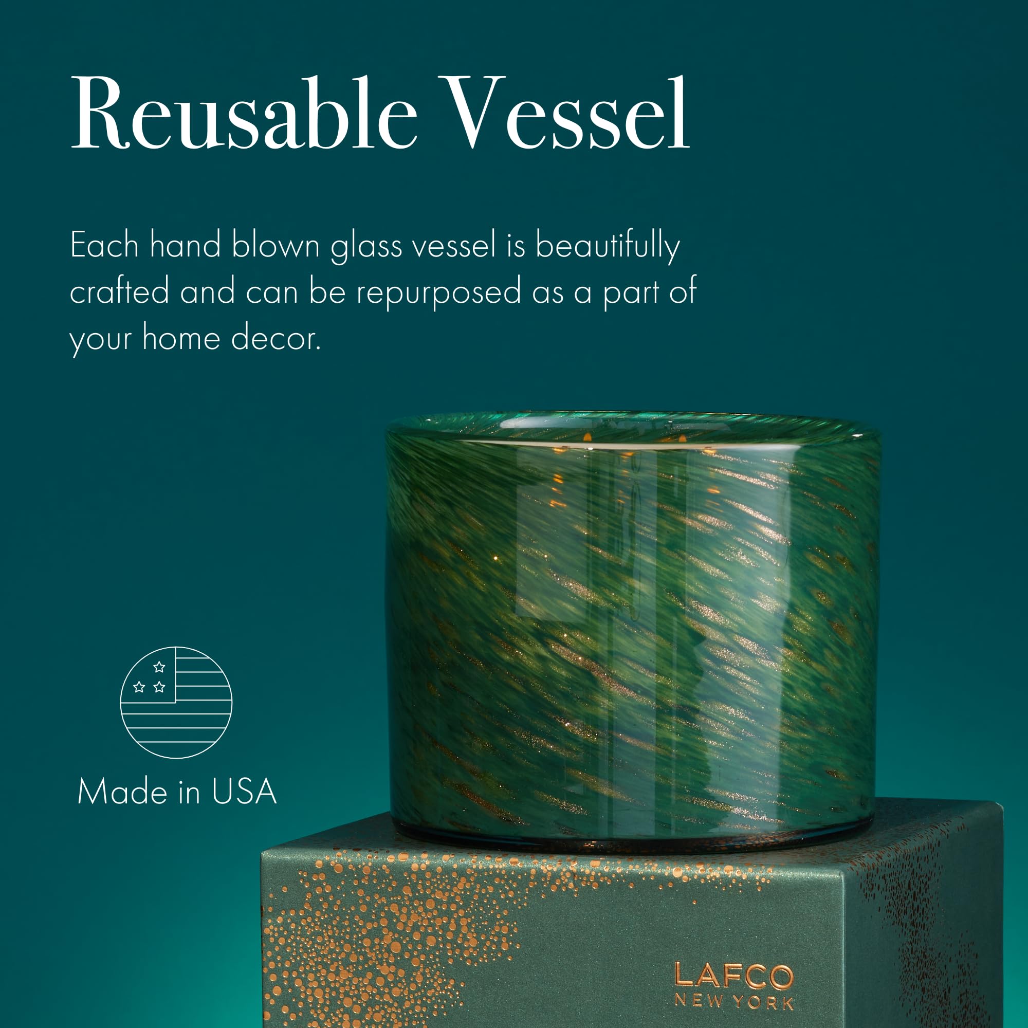 LAFCO New York 30 oz Holiday candle offers long-lasting scent experience.