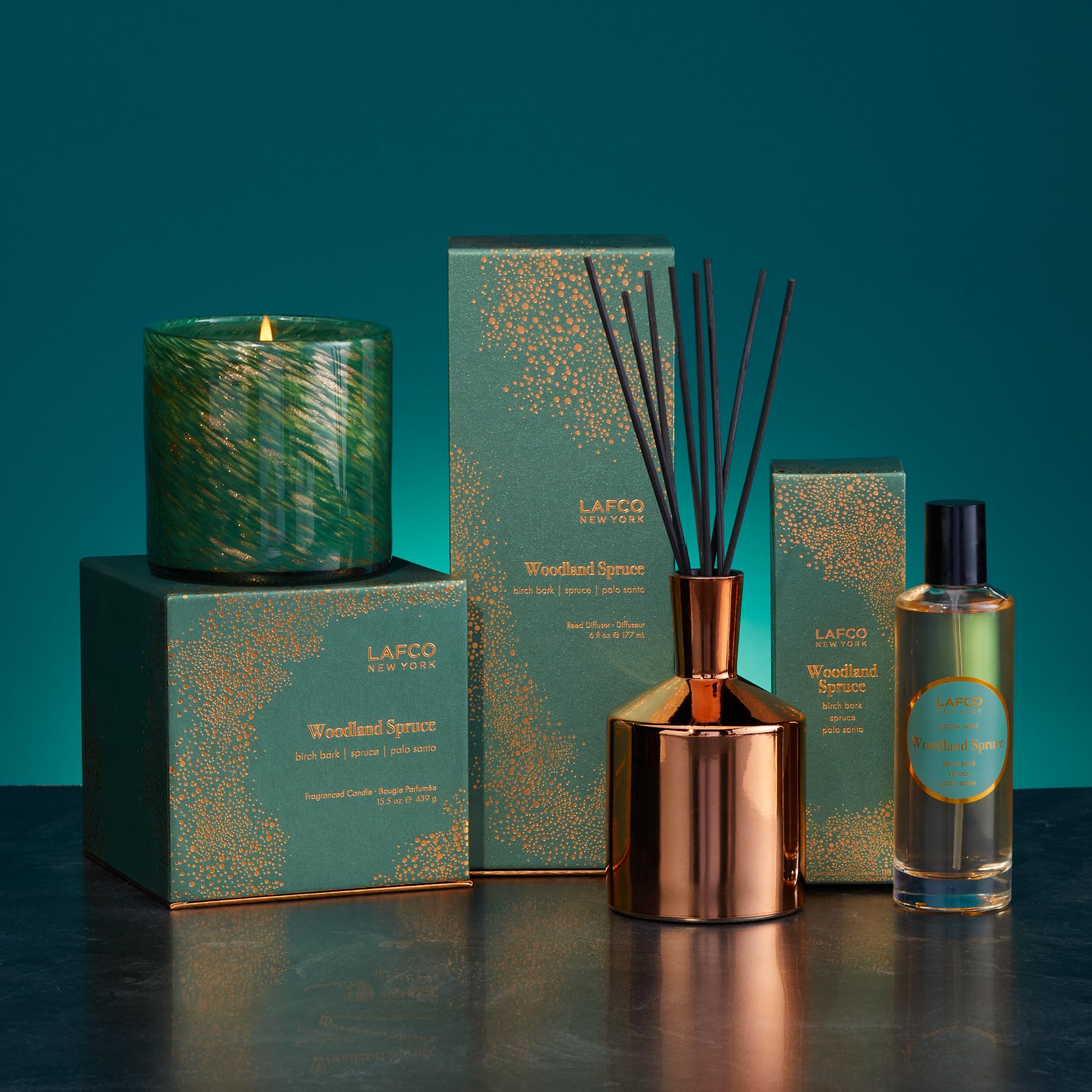 LAFCO Woodland Spruce gift-ready packaging ideal for holiday gifting.