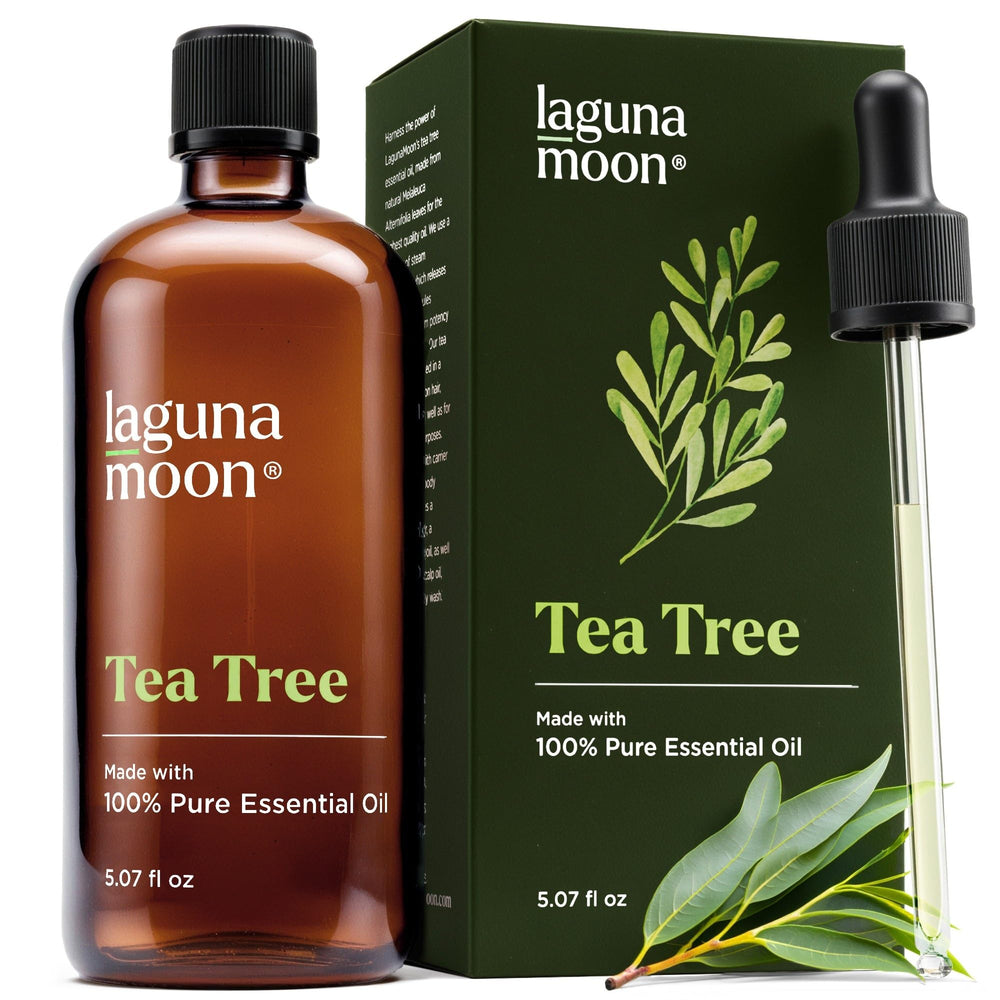 Lagunamoon Aceite de Árbol de Té: botella de 150 ml para aromaterapia y limpieza.
