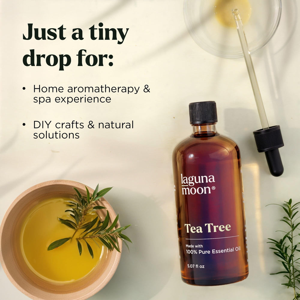 Lagunamoon Aceite de Árbol de Té: difusor para crear ambientes relajantes.