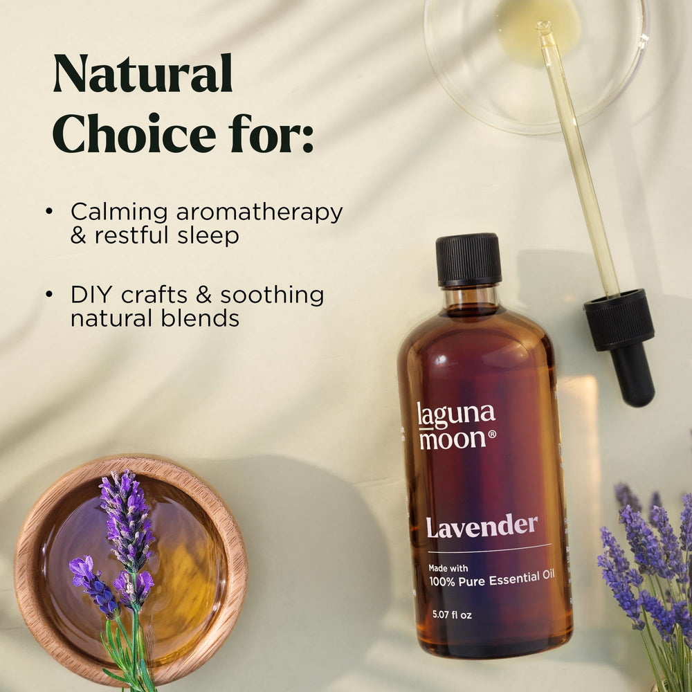 Lagunamoon Lavender essential oil for soothing diffuser blends.