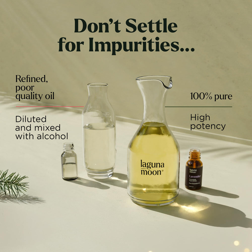 Lagunamoon peppermint oil bottle delivers invigorating aroma for diffusers.