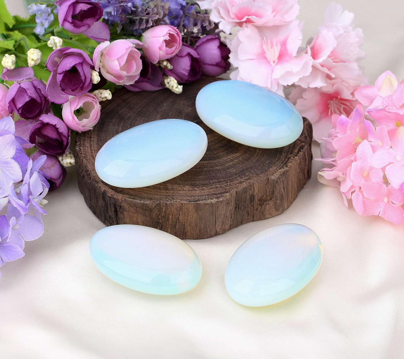 LAIDANLA Opal palm stone pocket carry supports stress relief on the go