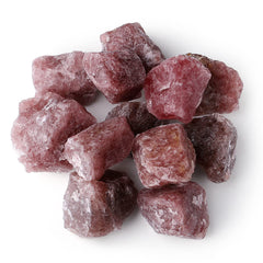 LAIDANLA Strawberry Quartz rough stone 1lb with natural texture for display and crafting.