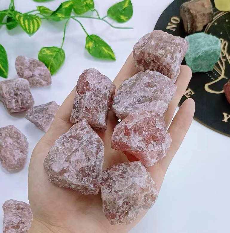 LAIDANLA Strawberry Quartz for wire wrapping and decorative focal pieces.