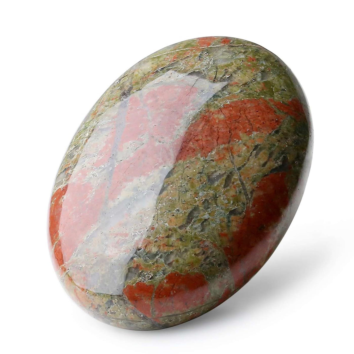 Laidanla Unakite, piedra palma grande para meditación y equilibrio emocional.