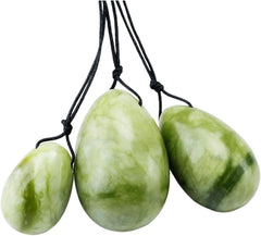 Laiqucraft jade eggs size chart comparing L, M, and S
