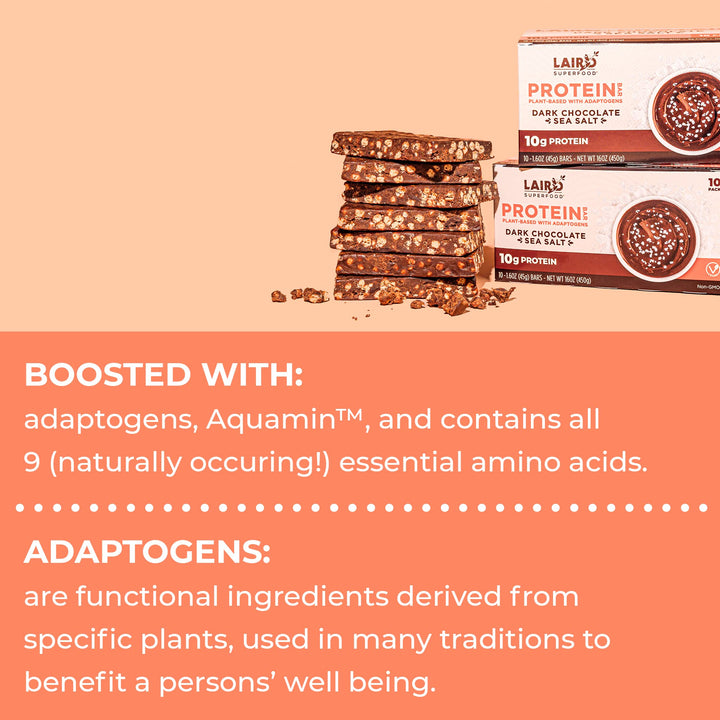 Laird bar nutrition facts showing 10g protein and 6g fiber.