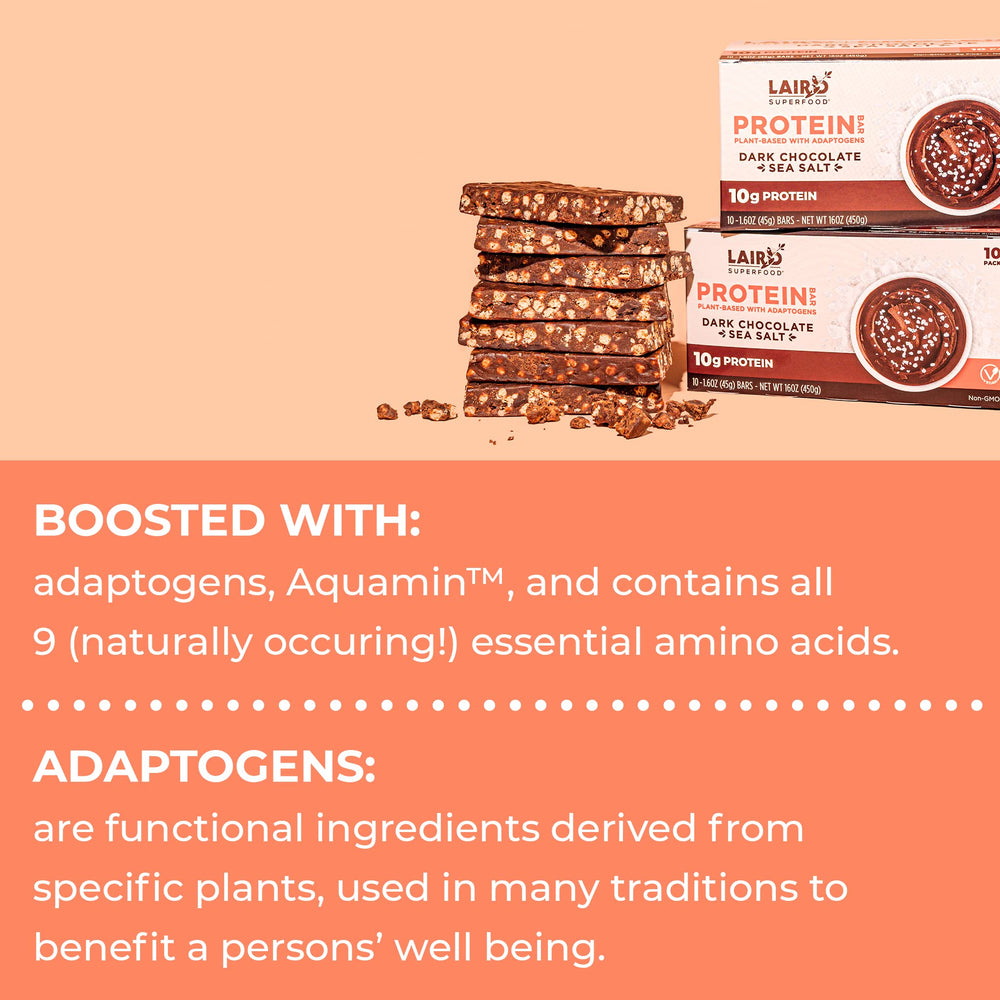 Laird bar nutrition facts showing 10g protein and 6g fiber.