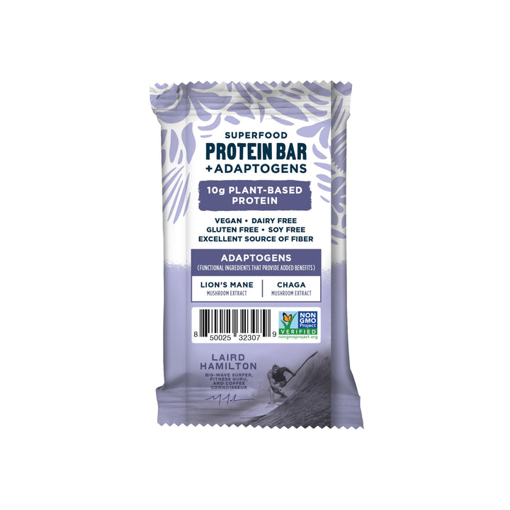 Laird Superfood bar wrapper closeup showing clean ingredients.
