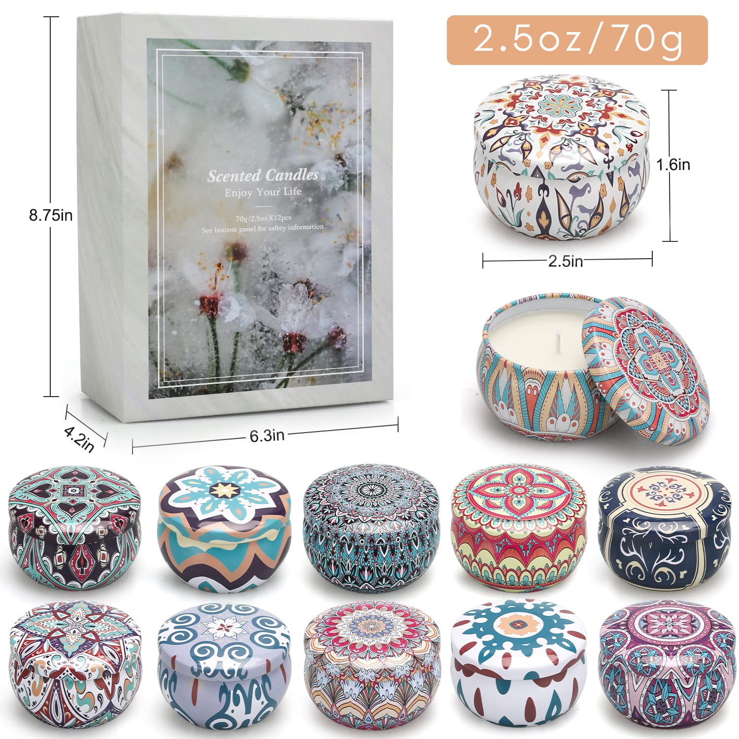 LAJDL candles brighten a bathroom or bedroom ambiance with subtle fragrance.