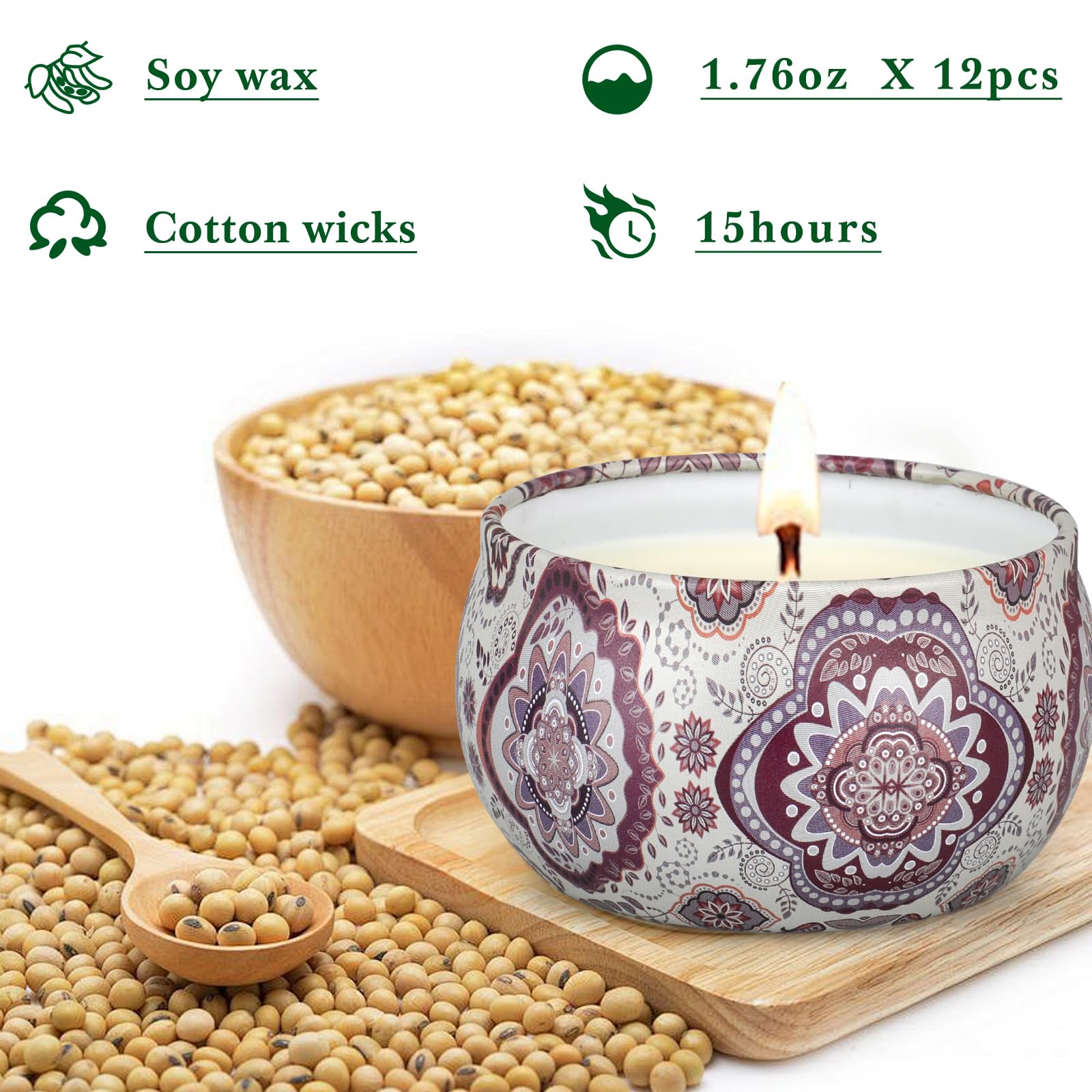 LAJDL Lavender scent for calming atmosphere and relaxation.